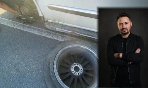 DJ Mahmut Görgen Ölümden Döndü! Seyir Halindeki Aracın Tekeri Fırladı
